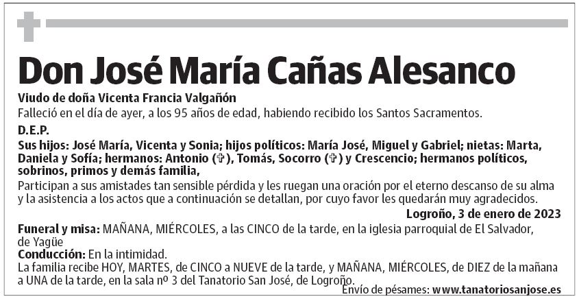 Don José María Cañas Alesanco