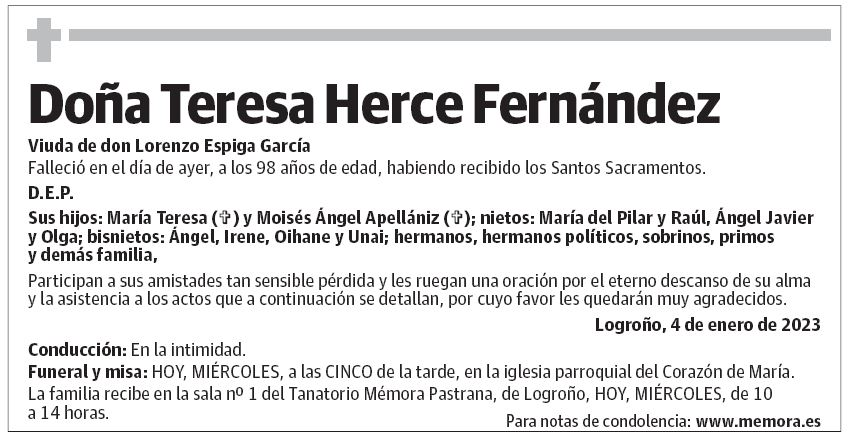 Doña Teresa Herce Fernández