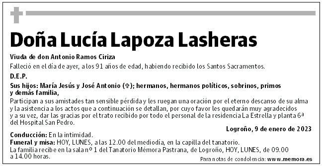 Doña Lucía lapoza Lasheras