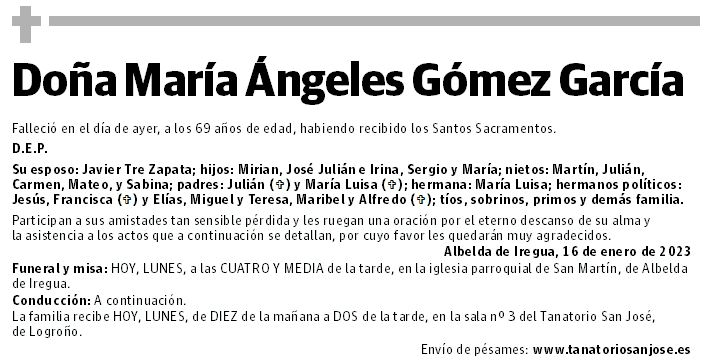 Doña María Ángeles Gómez García