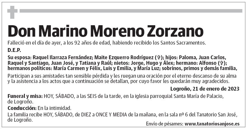 Don Marino Moreno Zorzano