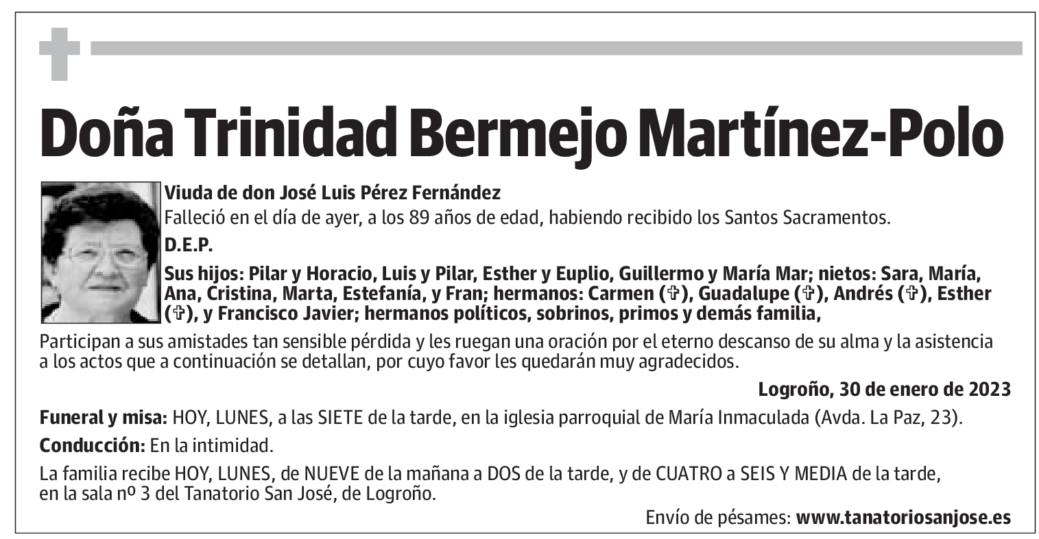 Doña Trinidad Bermejo Martínez-Polo