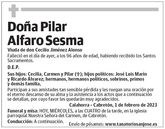 Doña Pilar Alfaro Sesma