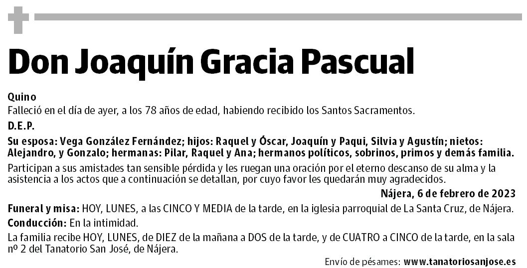 Don Joaquín Gracia Pascual