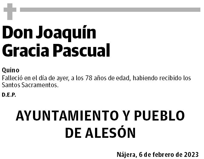 Don Joaquín Gracia Pascual