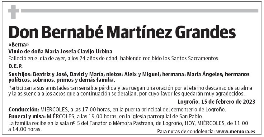 Don Bernabé Martínez Grandes