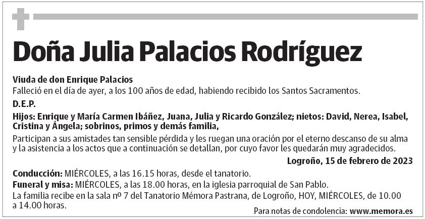 Doña Julia Palacios Rodríguez