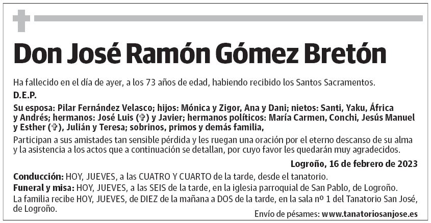 Don José Ramón Gómez Bretón