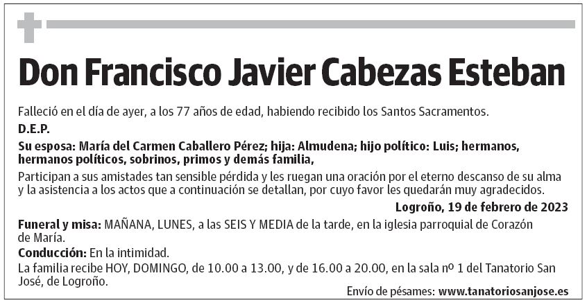 Don Francisco Javier Cabezas Esteban