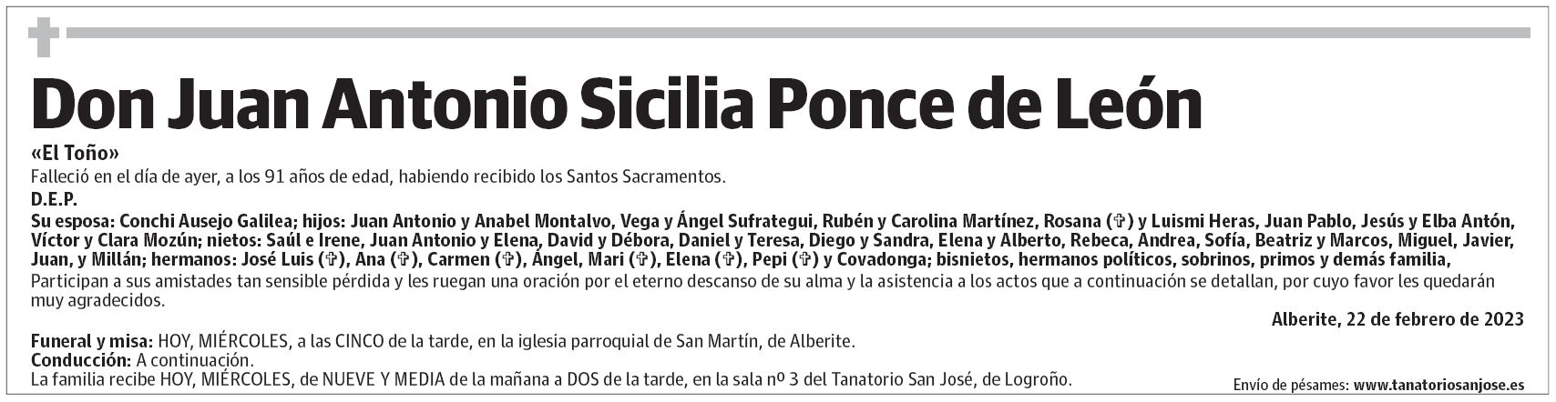 Don Juan Antonio Sicilia Ponce de León