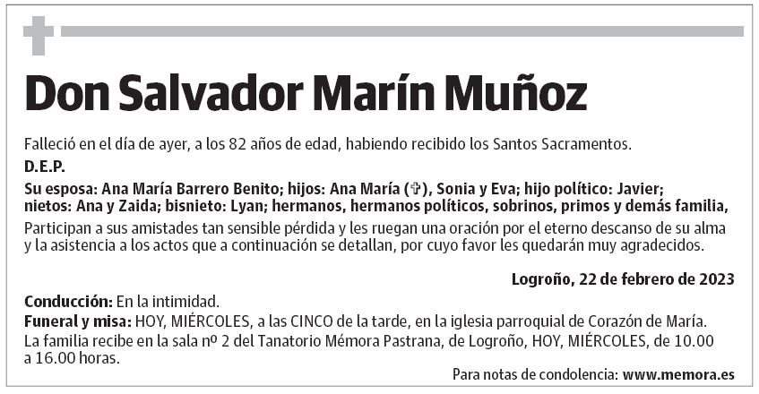 Don Salvador Marín Muñoz