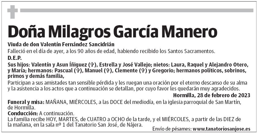 Doña Milagros García Manero