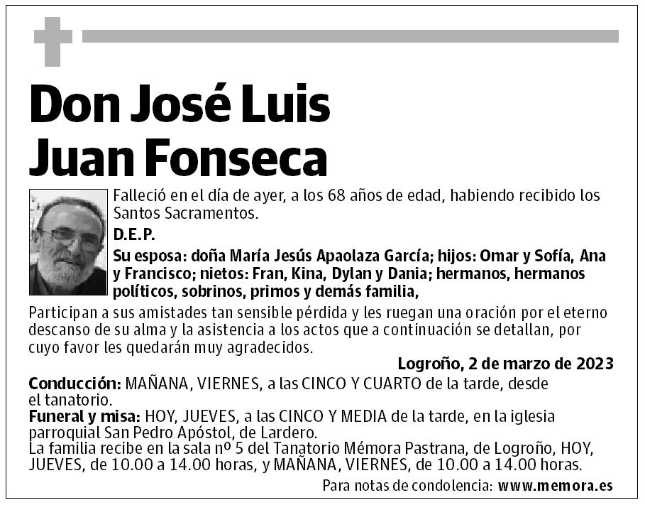 Don José Luis Juan Fonseca