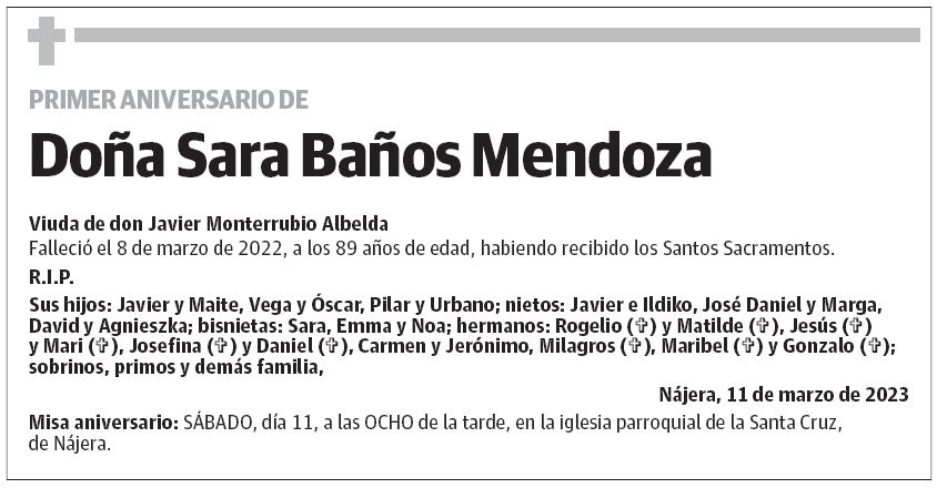 Doña Sara Baños Mendoza