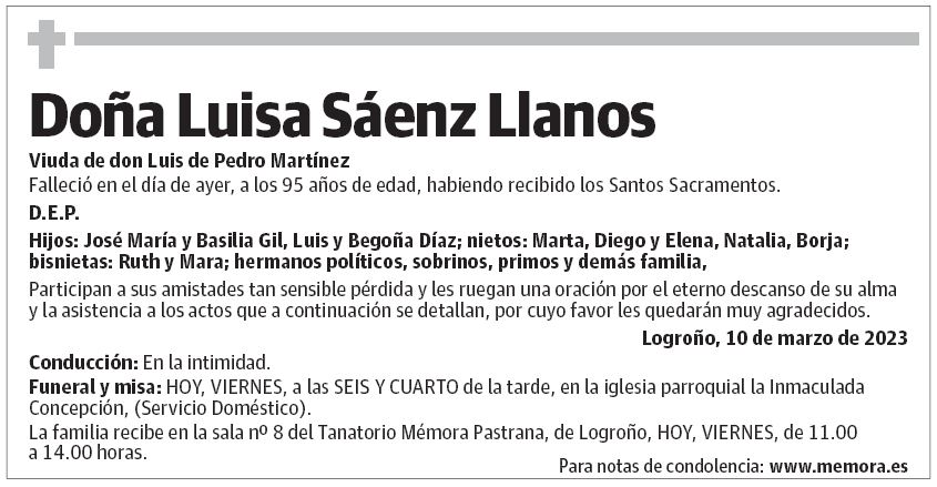 Doña Luisa Sáenz Llanos