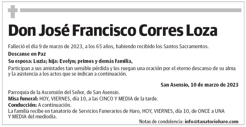 Don José Francisco Corres Loza