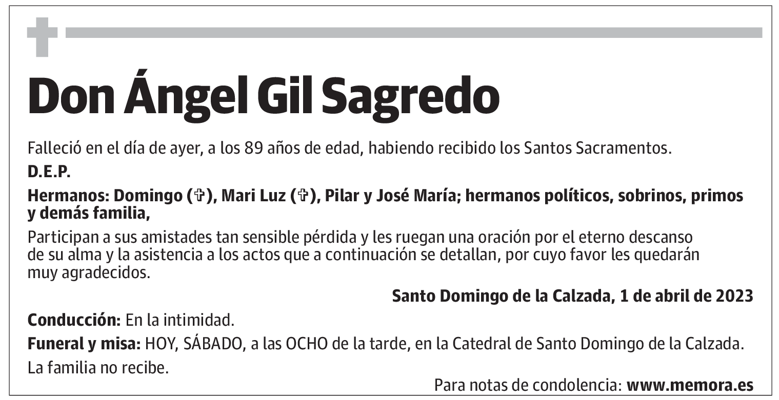 Don Ángel Gil Sagredo