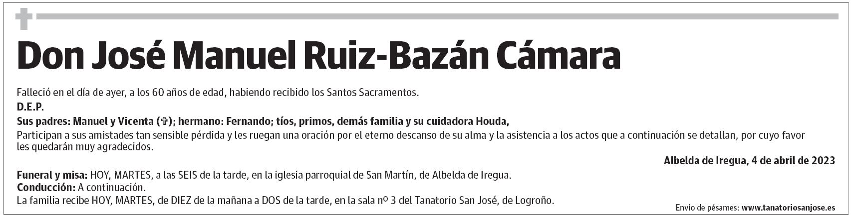 Don José Manuel Ruiz-Bazán Cámara