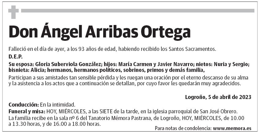 Don Ángel Arribas Ortega