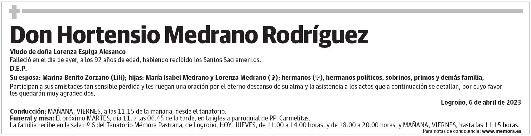 Don Hortensio Medrano Rodríguez
