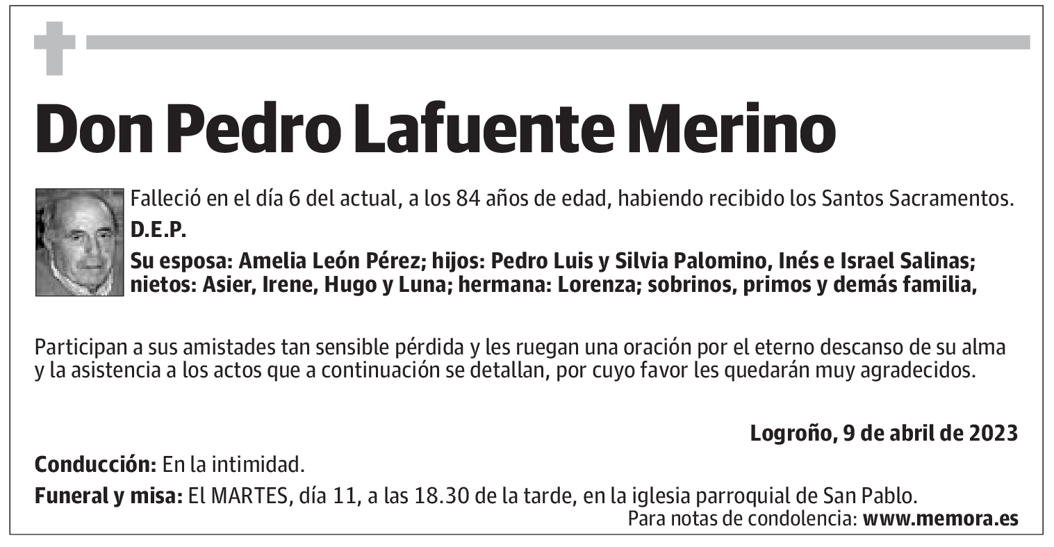 Don Pedro Lafuente Merino