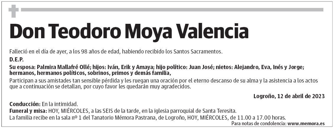 Don Teodoro Moya Valencia