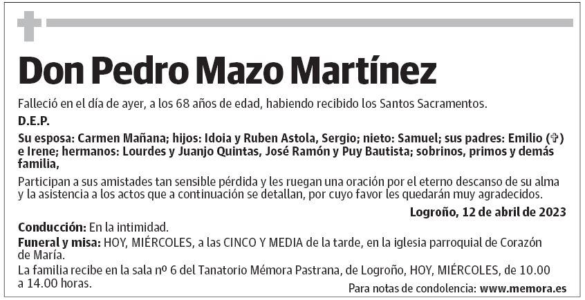 Don Pedro Mazo Martínez