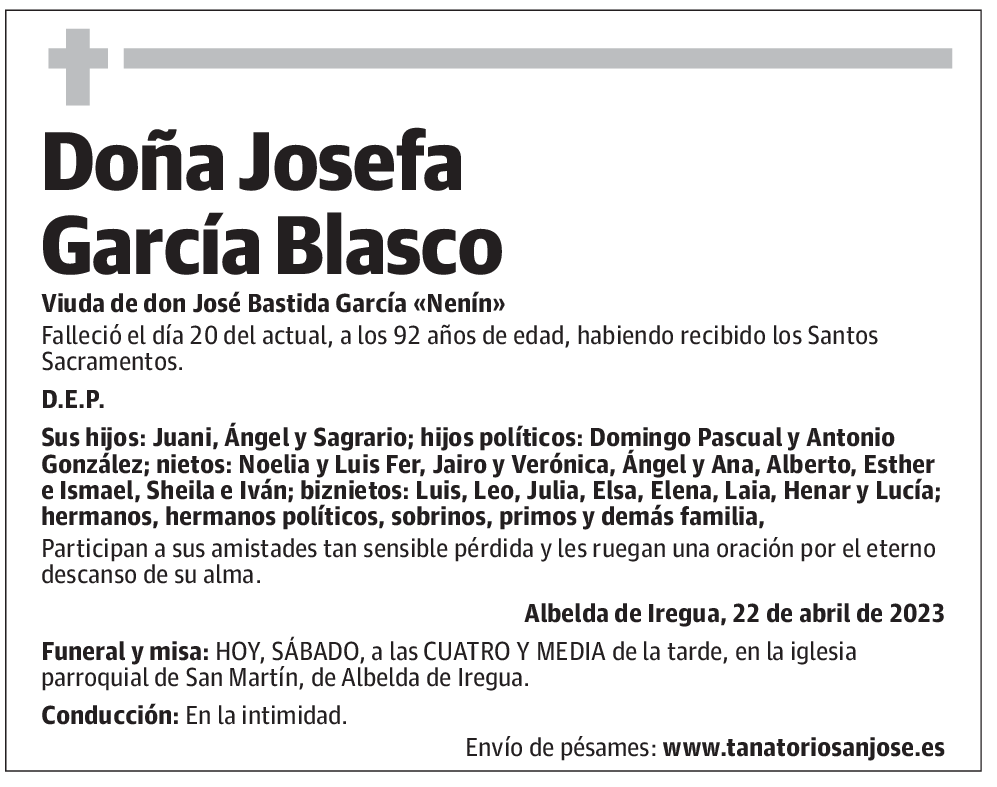 Doña Josefa García Blasco