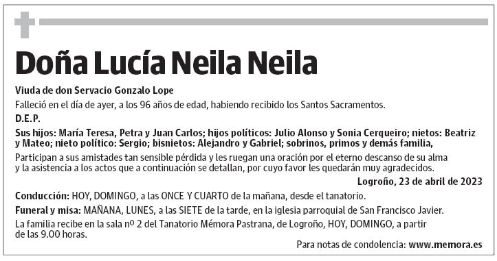 Doña Lucía Neila Neila