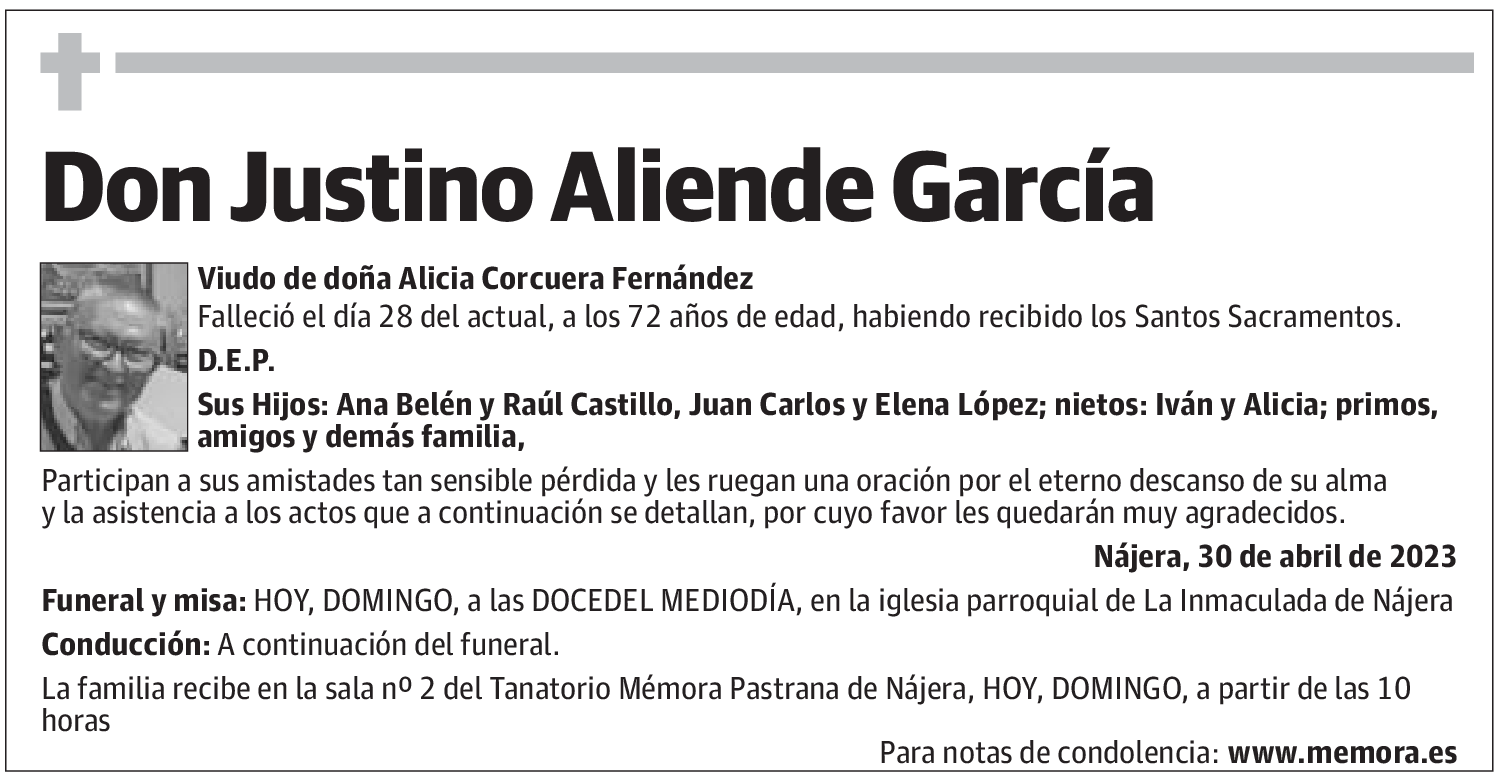 Don Justino Aliende García