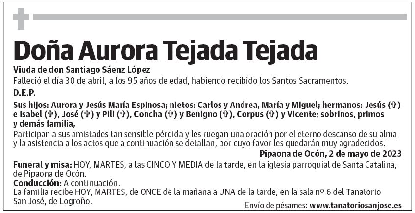 Doña Aurora Tejada Tejada