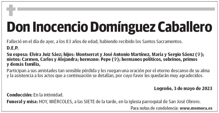 Don Inocencio Domínguez Caballero