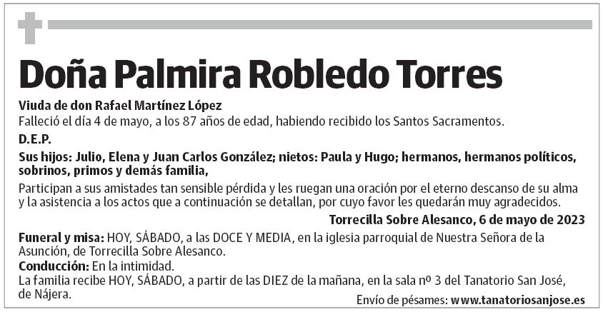 Doña Palmira Robledo Torres