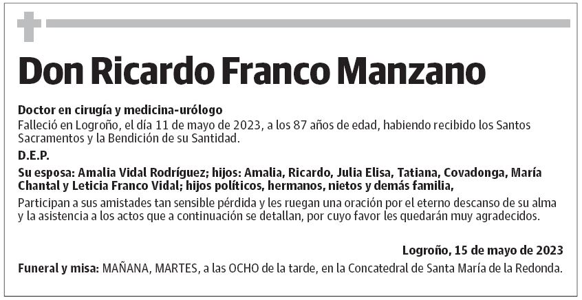 Don Ricardo Franco Manzano