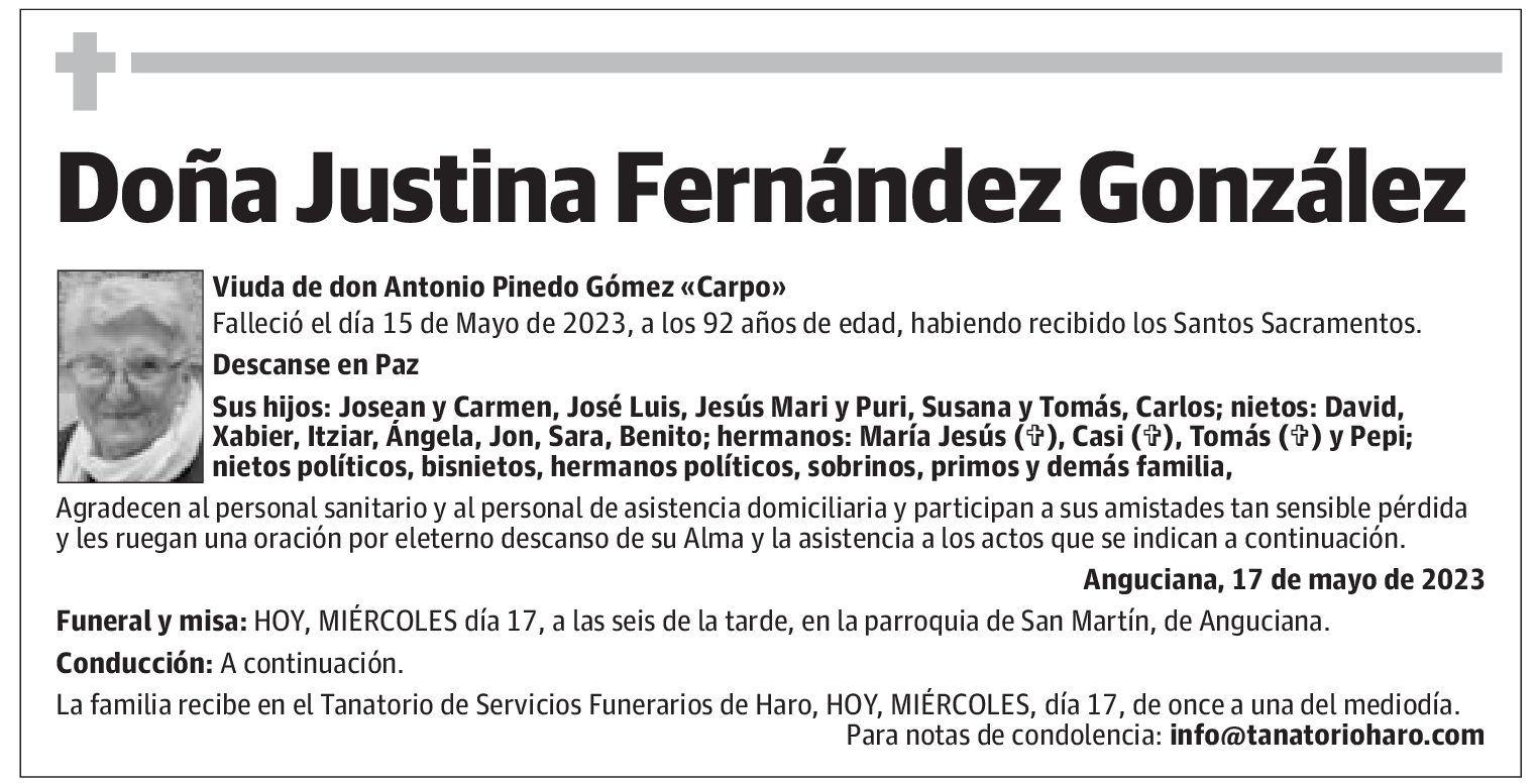 Doña Justina Fernández González