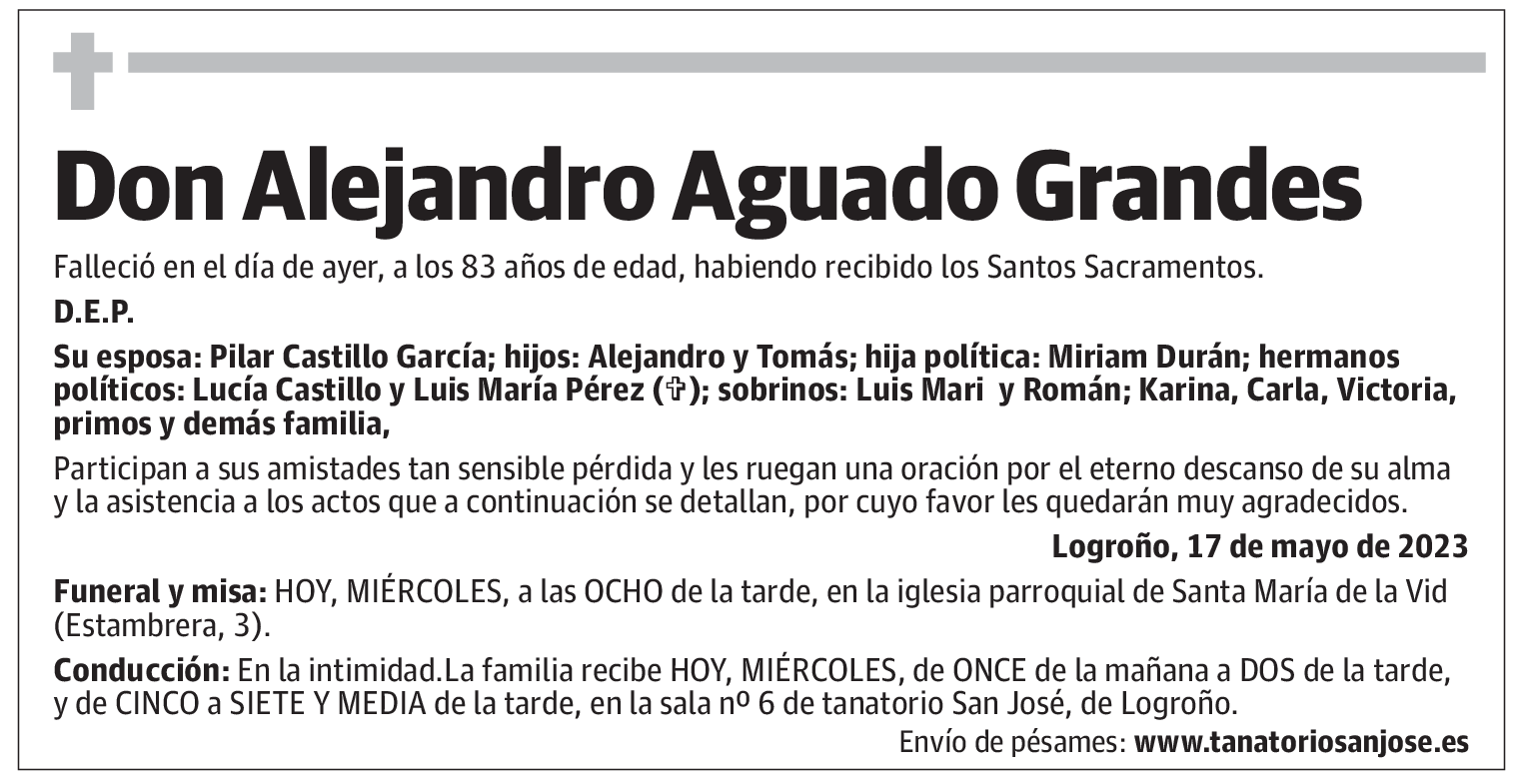 Don Alejandro Aguado Grandes