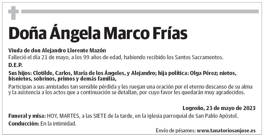 Doña Ángela Marco Frías