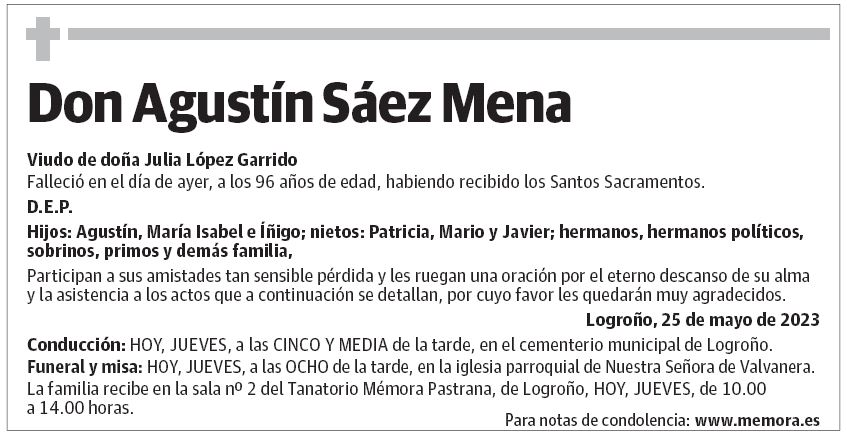 Don Agustín Sáez Mena
