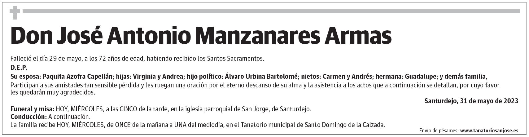 Don José Antonio Manzanares Armas