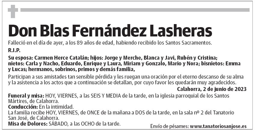 Don Blas Fernández Lasheras