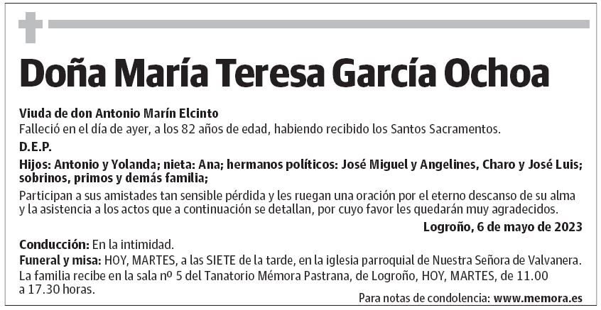 Doña María Teresa García Ochoa