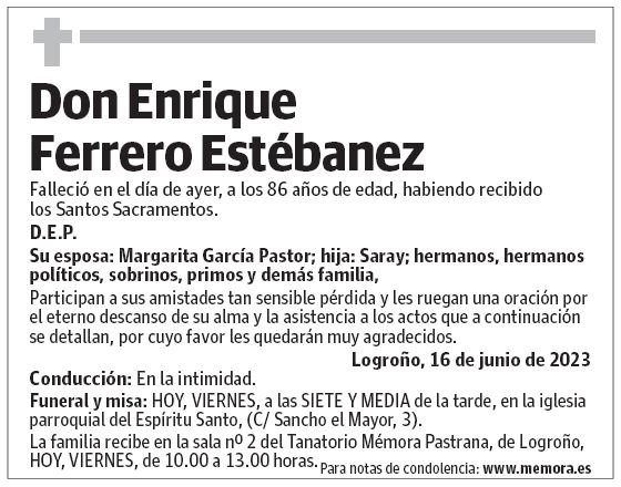 Don Enrique Ferrero Estébanez