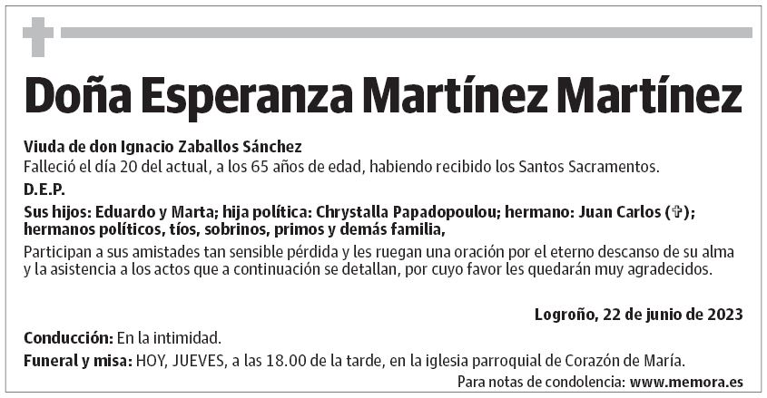 Doña Esperanza Martínez Martínez
