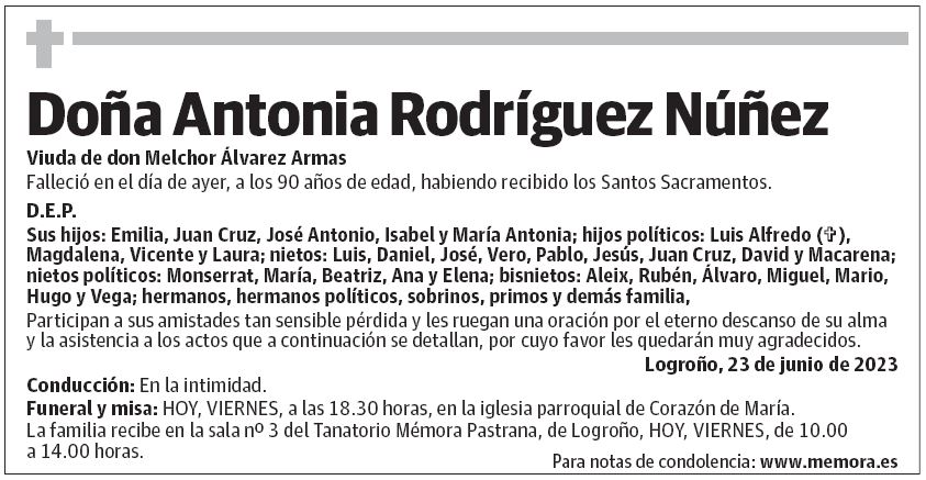 Doña Antonia Rodríguez Núñez