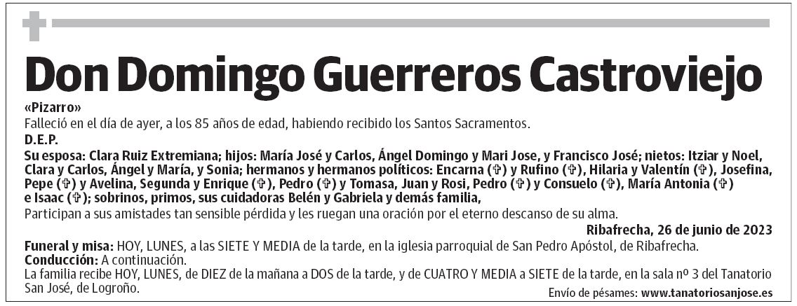 Don Domingo Guerreros Castroviejo