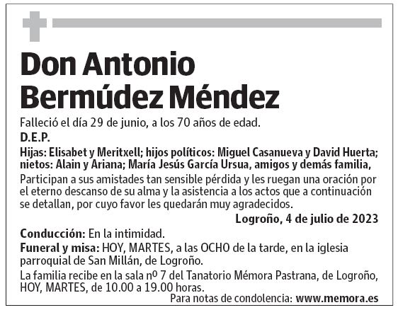 Don Antonio Bermúdez Méndez