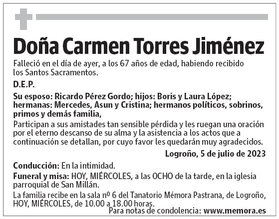 Doña Carmen Torres Jiménez