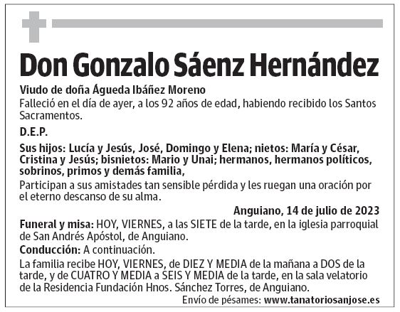 Don Gonzalo Sáenz Hernández
