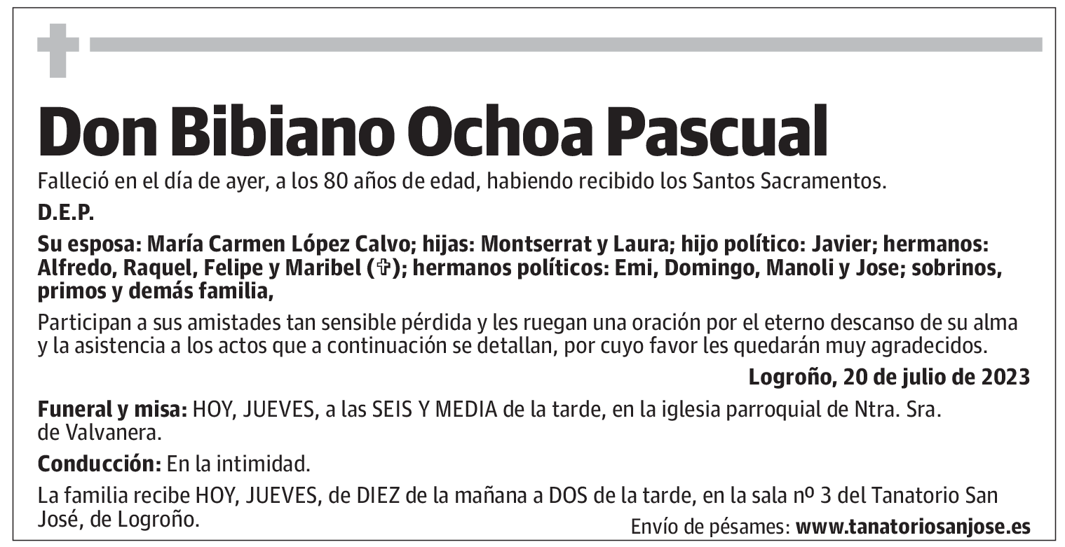 Don Bibiano Ochoa Pascual