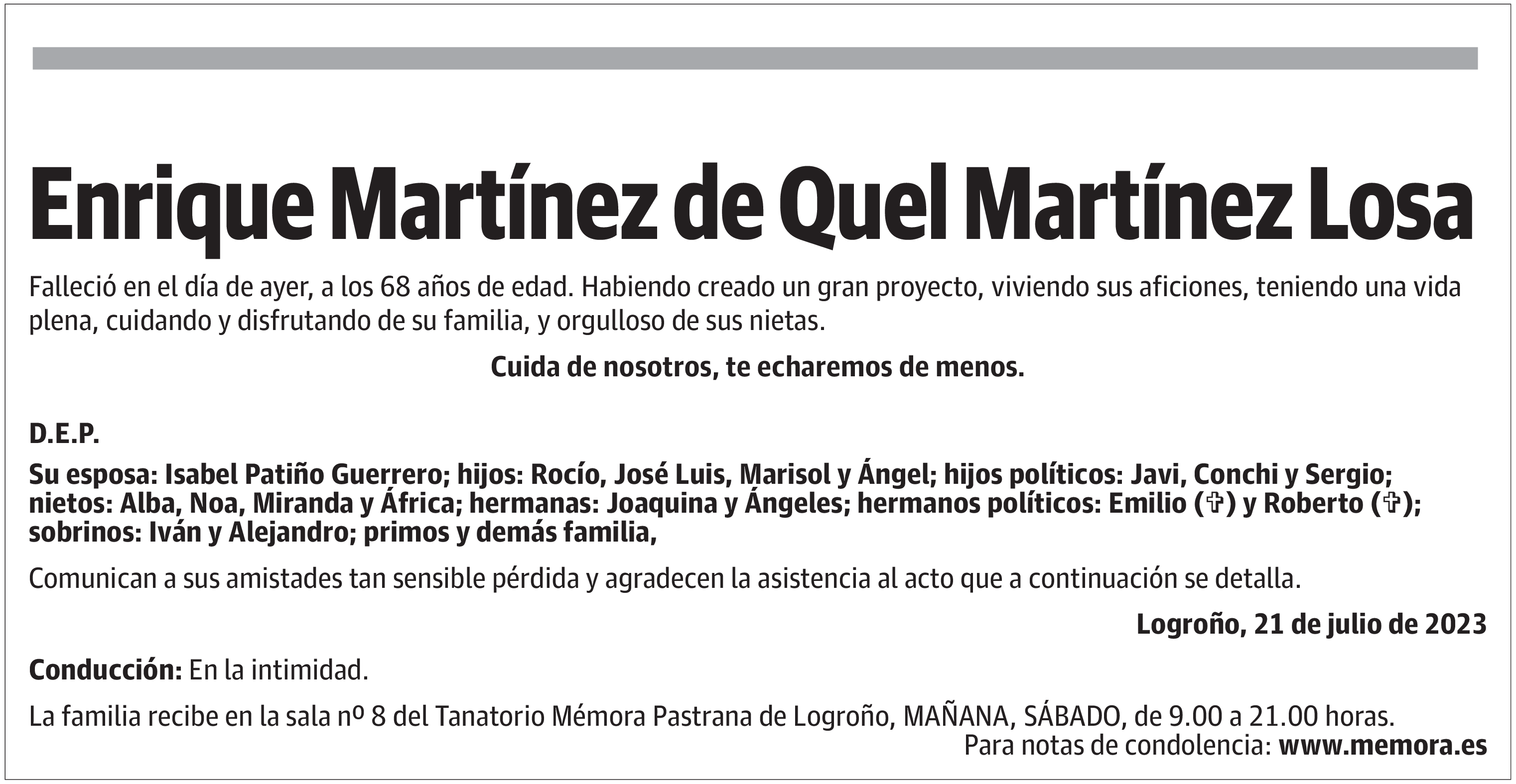 Enrique Martínez de Quel Martínez Losa